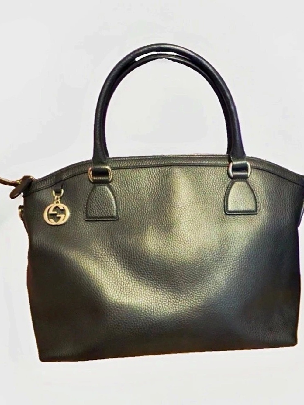 Gucci GG Charm Dome Satchel Black & Brown Satchel
